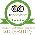 Tripadvisor Certfifcate of Excellence 2015-2017